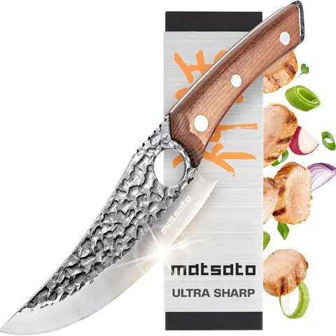 Matsato Chef Knife, Japanese Steel Kitchen, Sharp Cooking Knife for Home Meal Preparation and Chef Gift