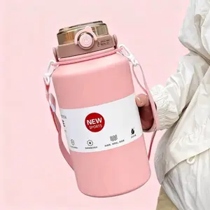 (Pink)  2000ml water bottle stainlees steel