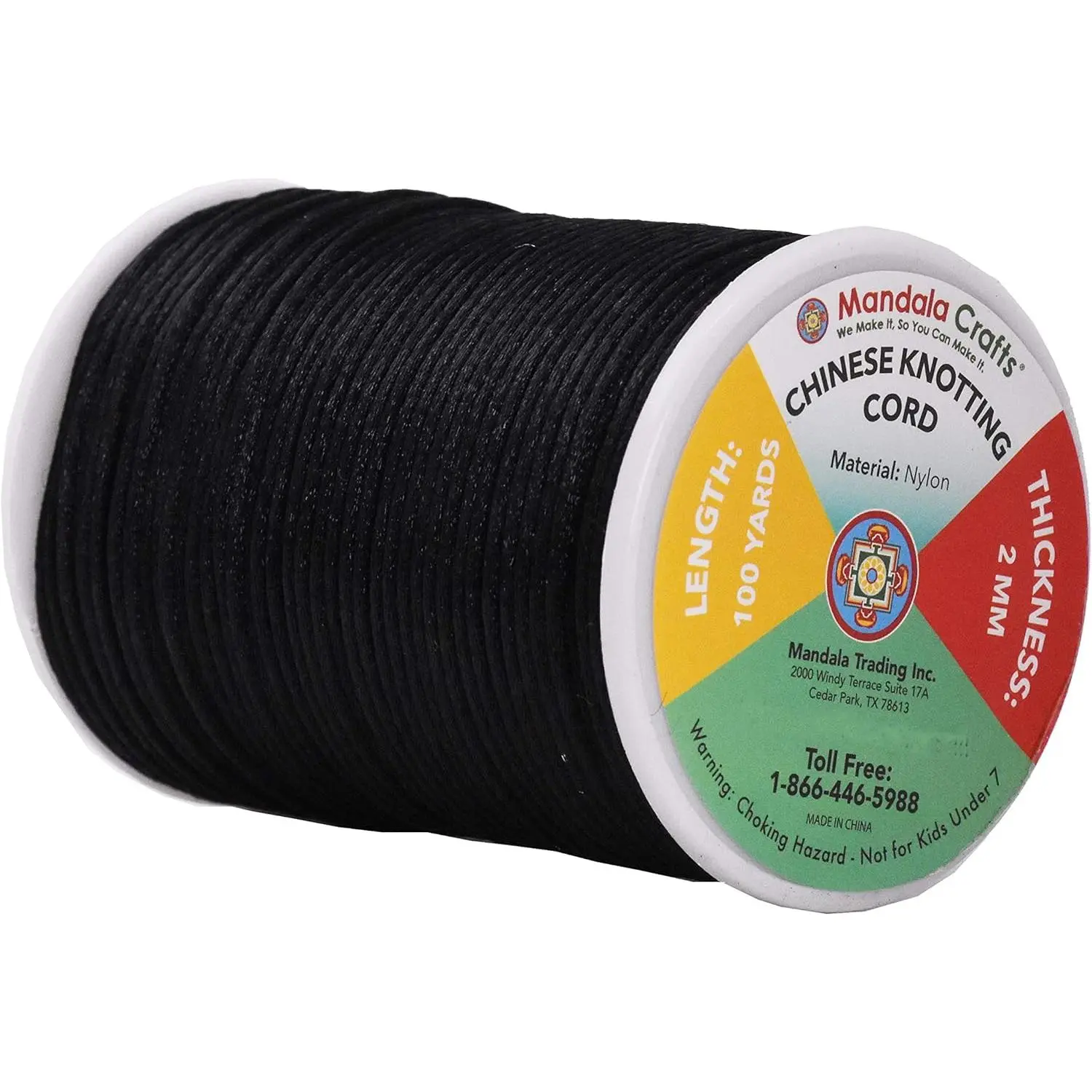 Mandala Crafts Nylon Satin Cord 2mm Rattail Cord Black String - 100 Yds Nylon Chinese Knotting Cord Rat Tail Silk Cord for Bracelet Necklace Jewelry Making Macrame Trim Mandala Crafts Nylon Satin Cord 2mm Rattail Cord Black String - 100 Yds Nylon Chinese Knotting Cord Rat Tail Silk Cord for Bracelet Necklace Jewelry Making Macrame Trim