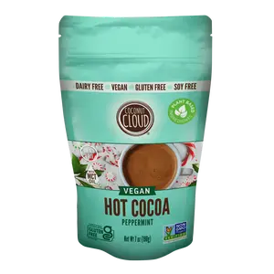 COCONUT CLOUD: Peppermint Hot Cocoa - Dairy-Free Instant Peppermint Hot Cocoa Mix, Vegan, Natural, Creamy Chocolate, Gluten-Free, Soy-Free, Non-GMO