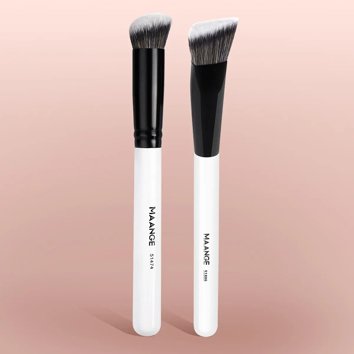 MAANGE 2pcs Professional Concealer Blurring Beauty Duo Brush Set, Face Makeup Brushes, Ideal for Flawless Coverage and Blending, Essential Tools for Makeup Application, Makeup Accessories Gifts for Friends