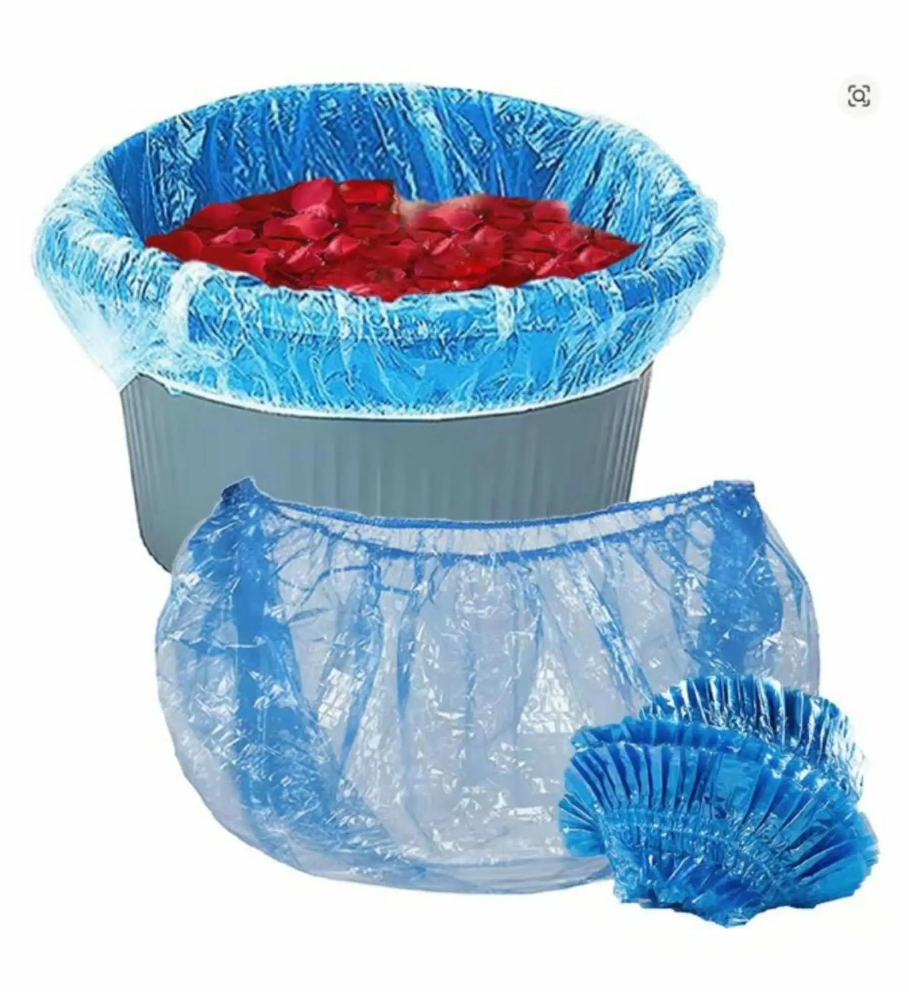 Pedicure Liner Disposable Blue Spa 48x48 Inch 10 Count Foot Soak Bowl Bags for Salon Use Hygienic and Convenient, Foot Bath