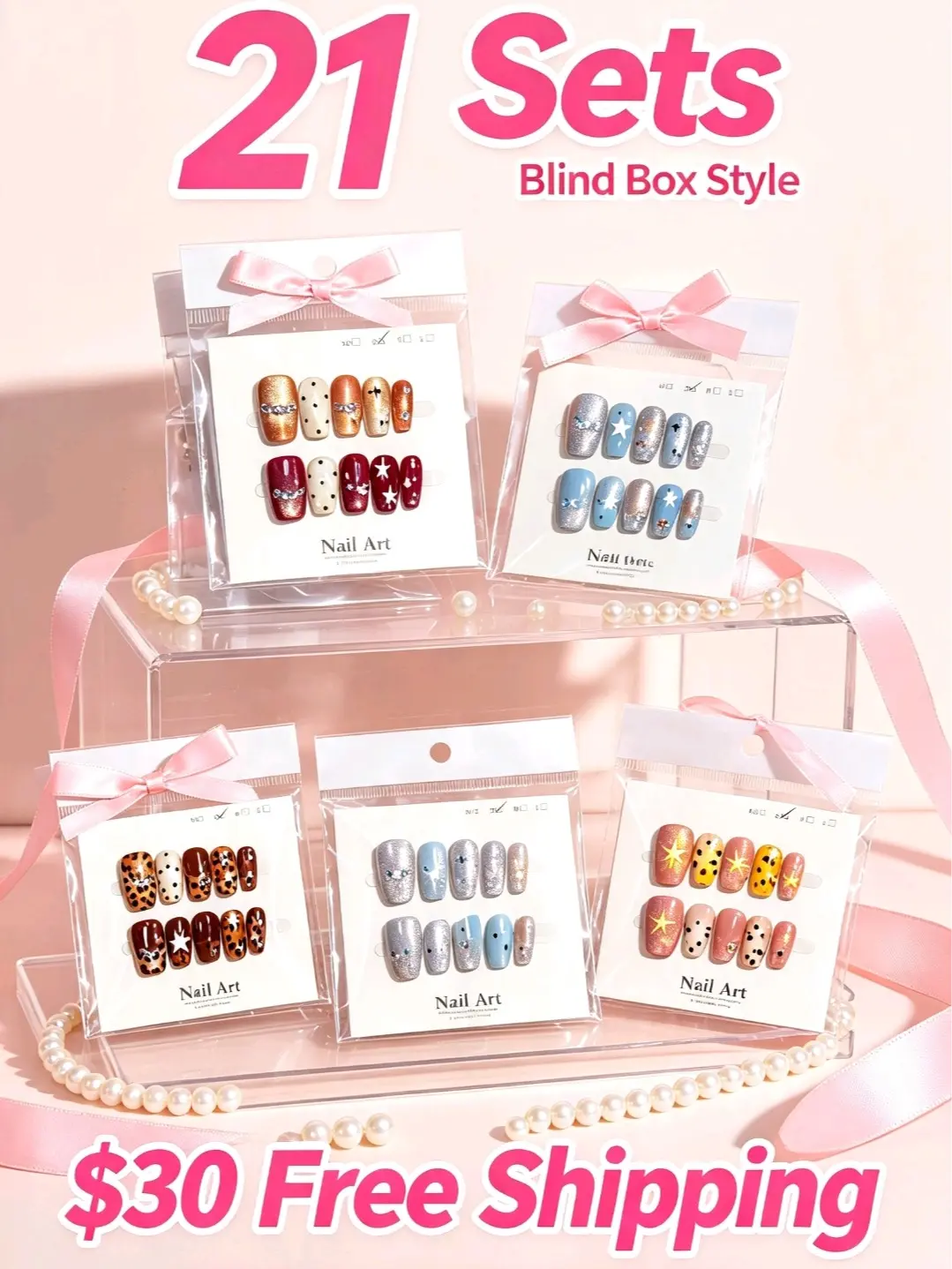 Bora(21199)gc.21 sets random nails just only $30，free shipping fee