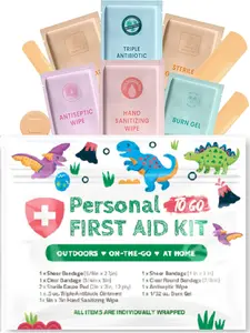 Portable Travel Size First Aid Kit (Dinosaurs)