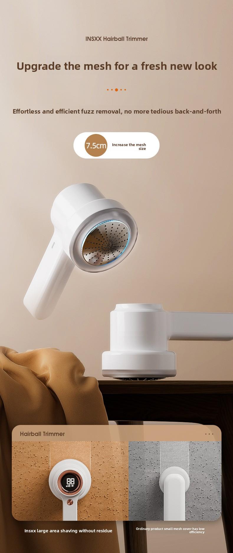 Electric Lint Remover Fabric Shaver, Portable Clothes Pill Fuzz Trimmer, Sweater Defuzzer for Clothing, Furniture and Fabric Care