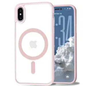 Magnetic Wireless Charging Protective Phone Case Smartphone for IPhone X XS XR XS Max Hard Acrylic Cover Protection Accessories Shockproof Phone Accessory