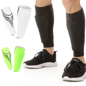 1 Pair Soccer Shin Guards for Youth & Adults, Calf Compression Sleeves with Honeycomb Padding, Lightweight Protection for Football, Baseball, Boxing, Soccer Training Equipment