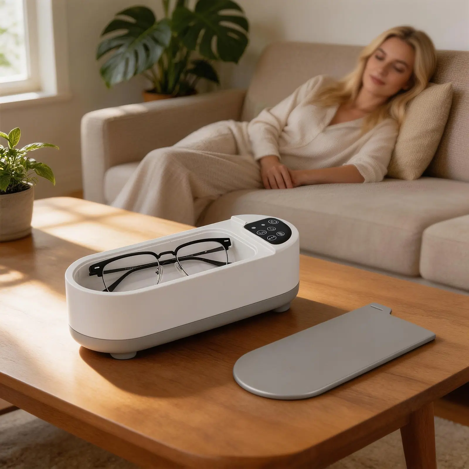Mini Cleaner for Glasses & Jewelry, Sonic Cleaner USB Rechargeable High-Frequency Vibration, 360° Cleaning, Type-C Interface, Ideal for Watches & Eyewear, Cleaning Tool