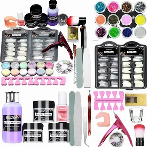 231 Pcs Acrylic Nail Kit Acrylic Powder and Liquid Set, Full Nail Kit Set Professional Acrylic with Everything, DIY Acrylic Nail Kit with Monomer Practice Finger Brush Tips for Beginners Nail Art Nail Care Comfort Manicure