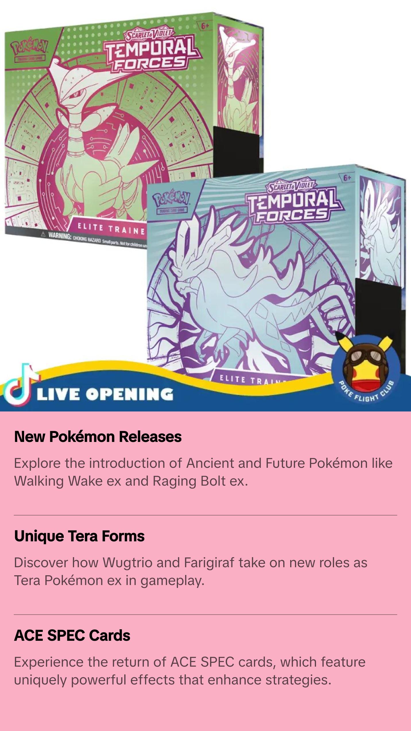 Pokemon English SV05 Temporal Forces CARDS LIVE OPENING @PokeFlightClub