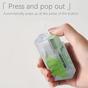 Portable Floss Dispenser with Stylish Lighter Design, Automatic Toothpick Holder, Ideal for Home and Travel Use, Interdental Flosser