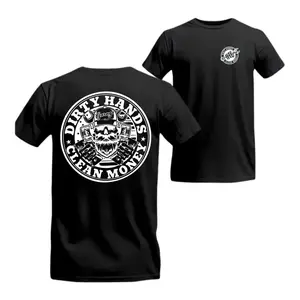Dirty Hands Clean Money T-Shirt - Vintage Mechanic Design , Bold Skull , For Garage Workers , Unisex Menswear Tops, sweatpants men, streetwear
