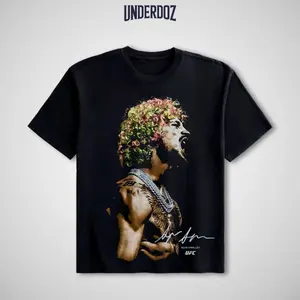 UNDERDOZ UFC Fighters Collection Tee MMA Fan Champions Sports Shirt Gift for Him Her Premium Cotton Short Sleeve Classic Round Neck Unisex Tshirt Streetwear Graphic Loose