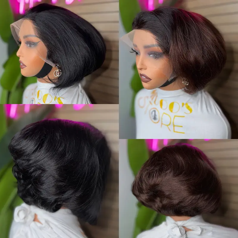 NEW Pixie cut straight 300 density 13*4  wig Lace Front Wigs