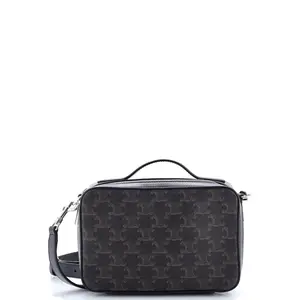 Pre-owned Celine material Messenger Bags Messenger Box Bag Triomphe Coated Canvas by Rebag