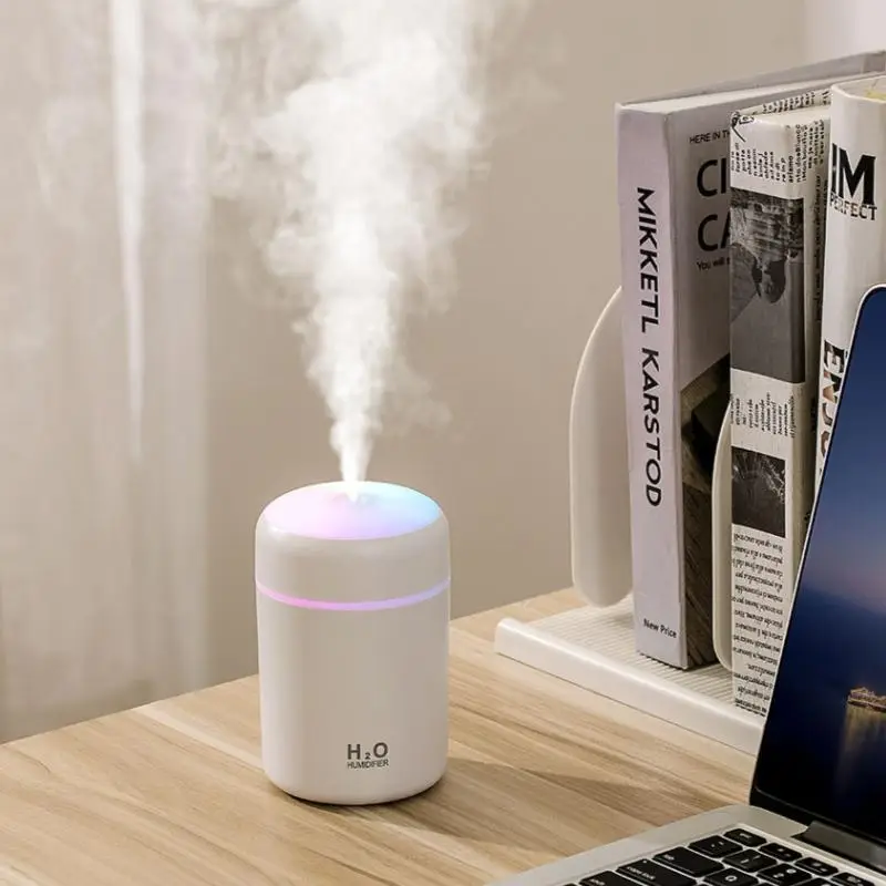 USB Powered Portable Air Humidifier For Mother's Day Gift, Colorful Atmosphere Light Car Humidifier, 1 Count Household Desktop Humidifier For Househol