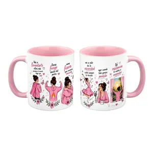 She Dances Barefoot Mug |   Spanish Strong Woman Coffee Cup |   Self Love Mental Health Mug |   Pink Aesthetic Girl Power Gift |   11oz Ceramic Mug