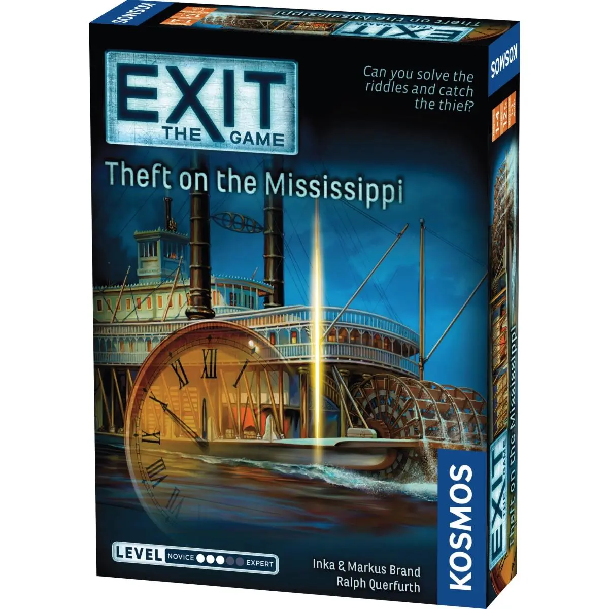 212 MAIN Historical Theme Cooperative Puzzle Game for Ages 12+, Thames & Kosmos Exit Theft on the Mississippi Team-Solving Cat Toy, Cooperative Play