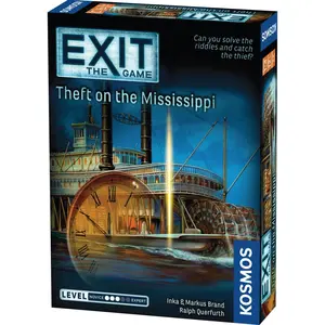 212 MAIN Historical Theme Cooperative Puzzle Game for Ages 12+, Thames & Kosmos Exit Theft on the Mississippi Team-Solving Cat Toy, Cooperative Play