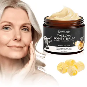 Organic Grass-Fed Tallow Cream with Natural Honey — Honey-based, hydrating & moisture-locking, non-toxic. Long-lasting body cream ideal for dry skin — Tallow skincare, honey-infused body moisturizer