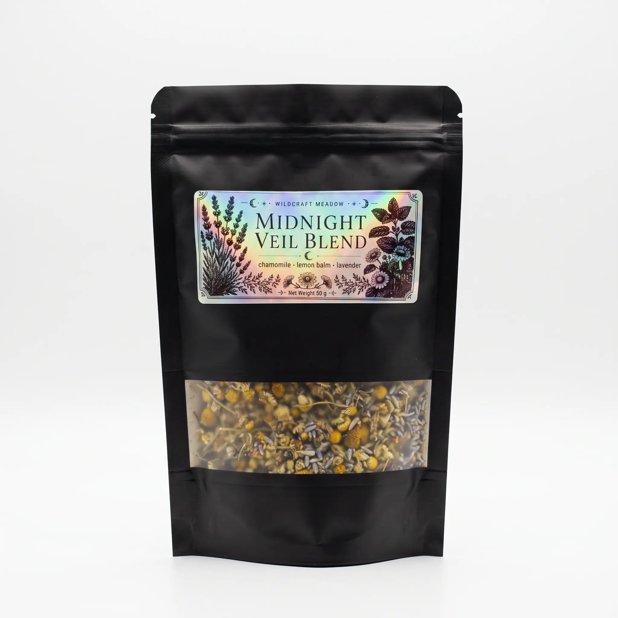 Midnight Veil Blend - 50g Herbal Tea with Chamomile, Lemon Balm & Lavender for Relaxation