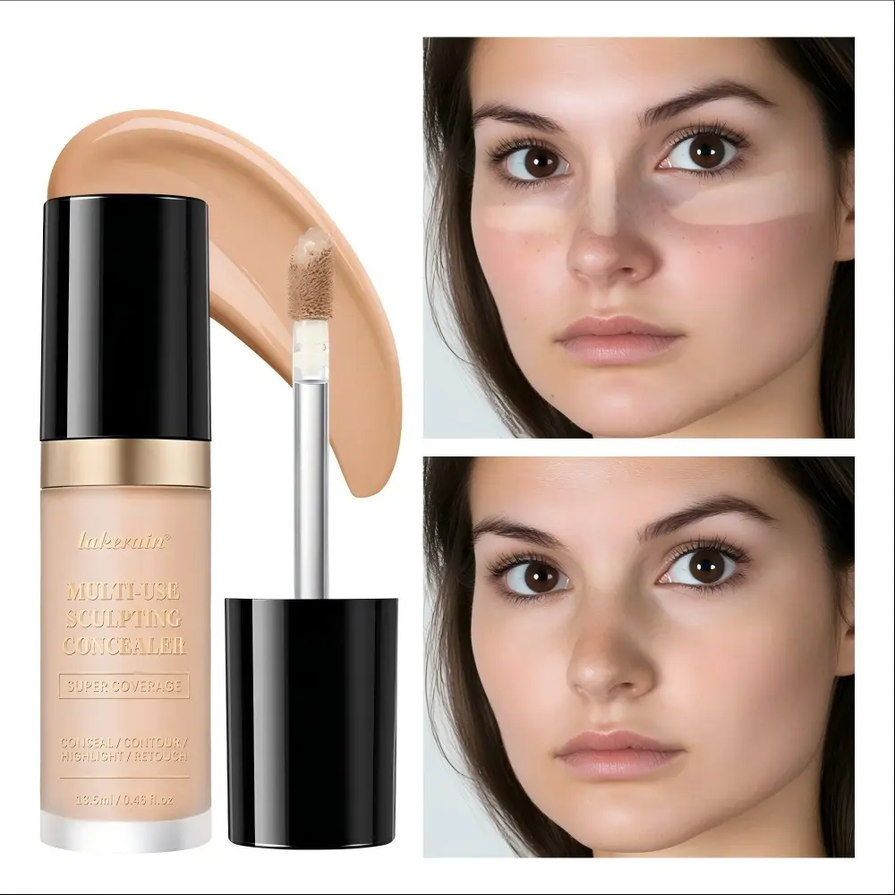 lakerain 1 Count Multi-use Sculpting Concealer, High Coverage, Conceals Blemishes, Long-Lasting Matte Pigmented Finish, All-in-One, Hydrating Flawless Coverage, Flawless Makeup, Skin-Friendly Formula, Color Options, Essential Cosmetics for Women