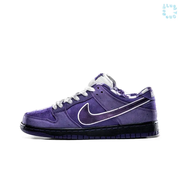 Low-top Skate Sneakers | Purple Speckled Suede Upper with White Laces and Floral Printed Inner Lining | Two-tone Purple and Black Flat Rubber Outsole for Street Daily Wear