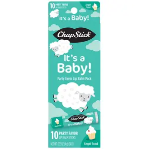 ChapStick It’s a Baby Party Favor Lip Balm Pack, Angel Food, Baby Shower Party Favors, Gift Pack (10 Sticks)