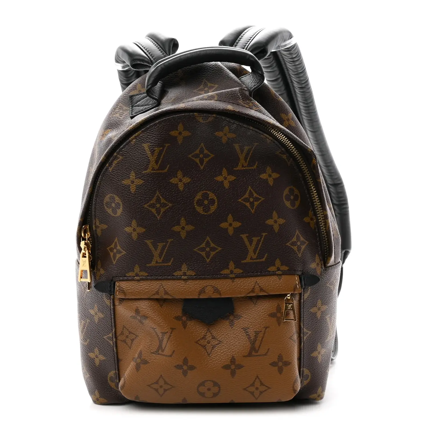Pre-owned Louis Vuitton Coated Canvas Backpacks Reverse Monogram Palm Springs Backpack PM