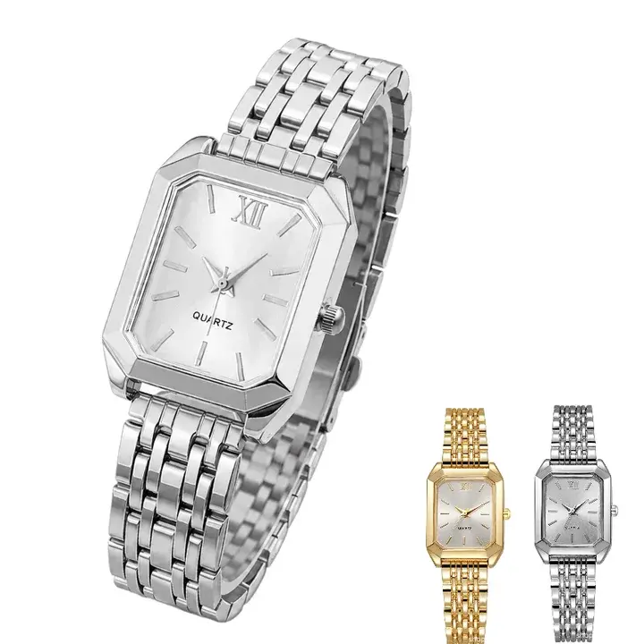 Classic Quartz Watch (with Box)for Women, Simple Scale Dial, Chic Look Analog Wristwatch, Fashionable & Exquisite Square Quartz Wristwatch for Daily Wear, Party, Birthday, Anniversary & Special Occasion Gifts