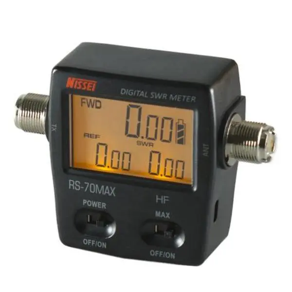 Nissei RS-70MAX Digital SWR and Power Meter for HF Band 1.6-60 MHz 150W