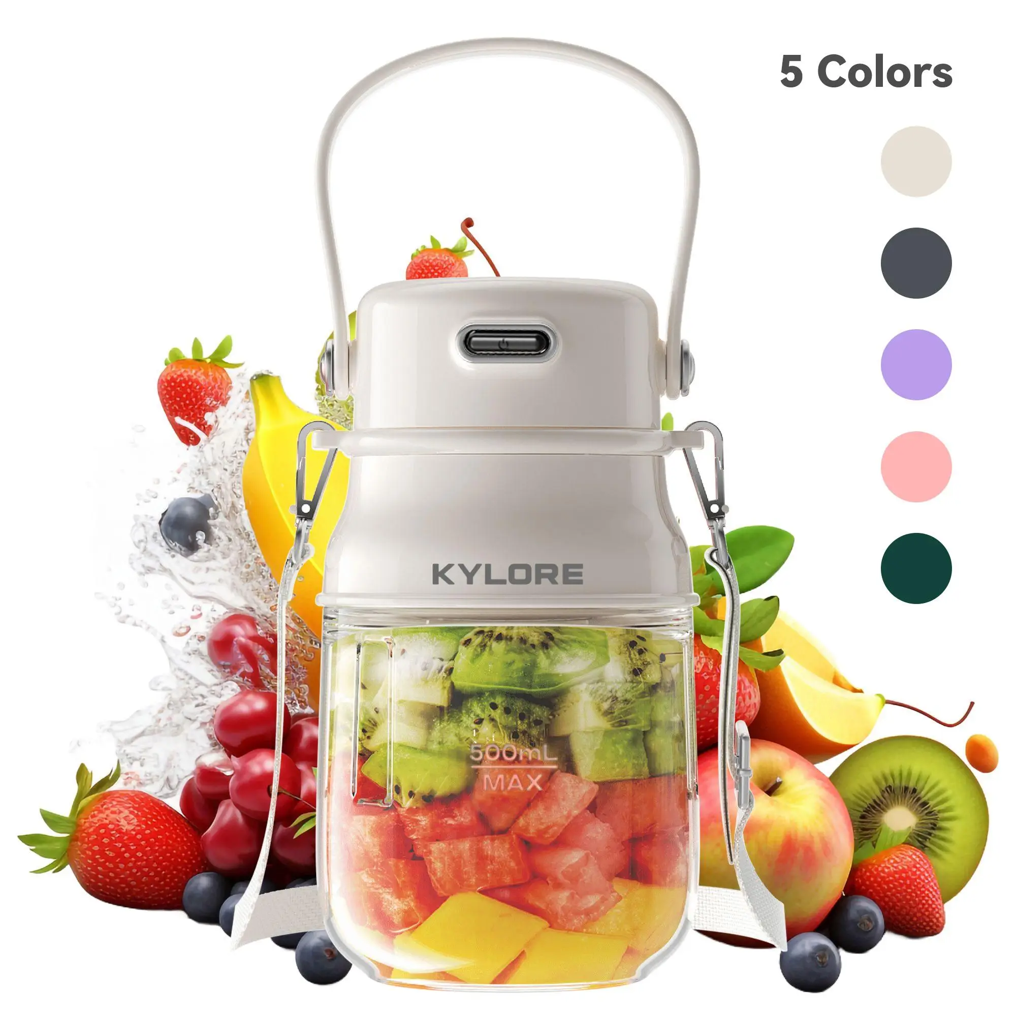 Portable Juicer Blender, Versatile Intelligent Blender, Juicer Machine for Smoothies Liquid Diet, USB Rechargeable Blenders, Food Blender Bottle Smoot