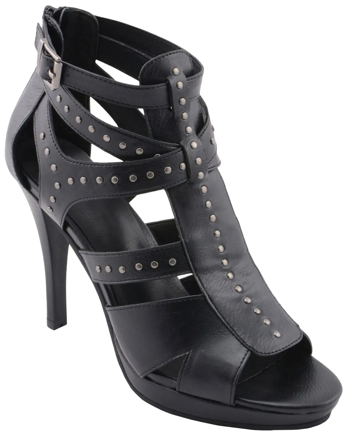 Milwaukee Leather Women's Performance Women'S Studded Ankle Strap Sandals - Mbl9452