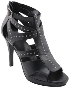 Milwaukee Leather Women's Performance Women'S Studded Ankle Strap Sandals - Mbl9452