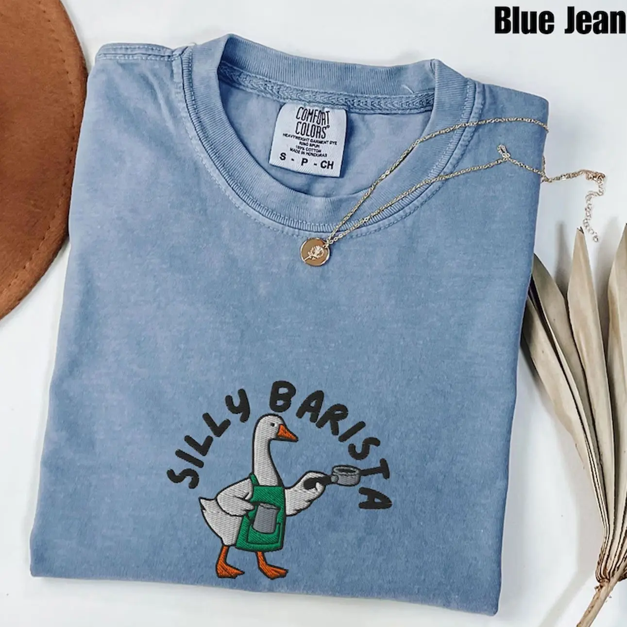 Embroidered Barista Comfort Colors® Shirt, Coffee Shop Uniform Tee, Latte Art Lover Top, Espresso Gift for Barista, Cafe Crew Work Shirt