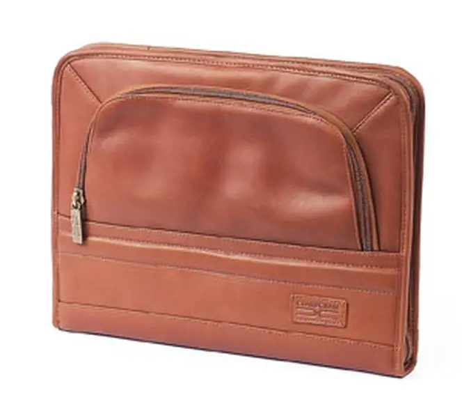 Claire Chase Saddle Leather Legal Folio for Business - Classic 17" Portfolio with Multiple Pockets, Beautifully Appointed Interior for Legal Files