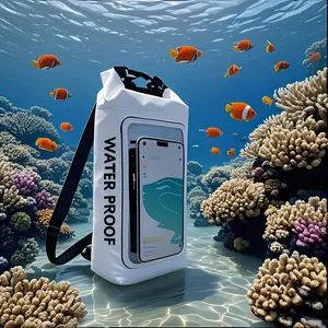 PVC Bag With Phone Touch Dry Bag 67.63oz Shoulder Swimming Diving Rafting Floating Beach Sport Kayaking Surfing Bag New Marine Dry Bag