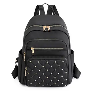dark color Women’s Oxford Backpack - Trendy, Roomie & Perfect for Casual/Trip Days-BLack