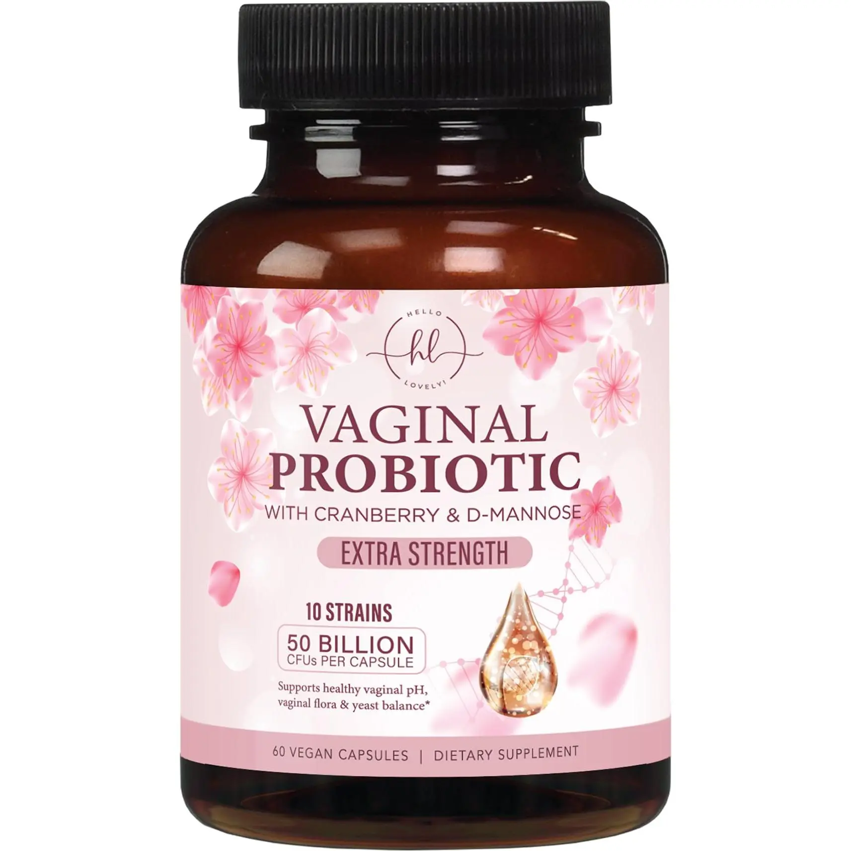 Probiotics for Women - Vaginal PH Flora Feminine Health Balance Support - 50 Billion CFU Per Capsule, Odor Digestive Immune Support - Womens Probiotics Supplement with Cranberry - 60 & 120 Count Capsules Healthcare Dietary