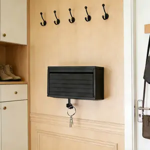 Car Garage Key Rack and Car Key Bag, Wall Mounted, Small Toy Car Garage with Door, Easy Wall Hanging Storage Entrance