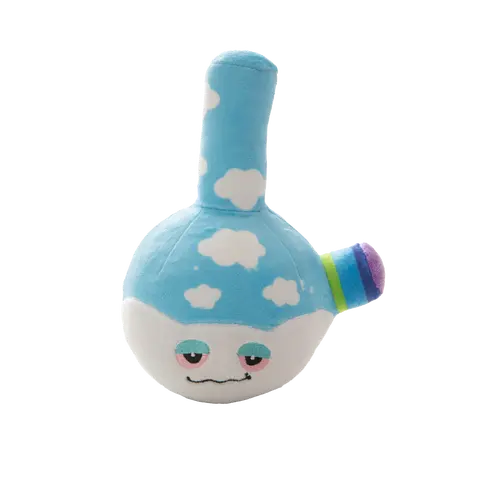 Snugarooz Bong-Arooz Cute Cartoon Clouds Dog Plush Toy - Recycled-Toy, 5"x4"x7", Universal Toss & Chew Design, Chew-Ready Tail, Internal Squeaker, Endless Entertainment Pet Supply Accessory