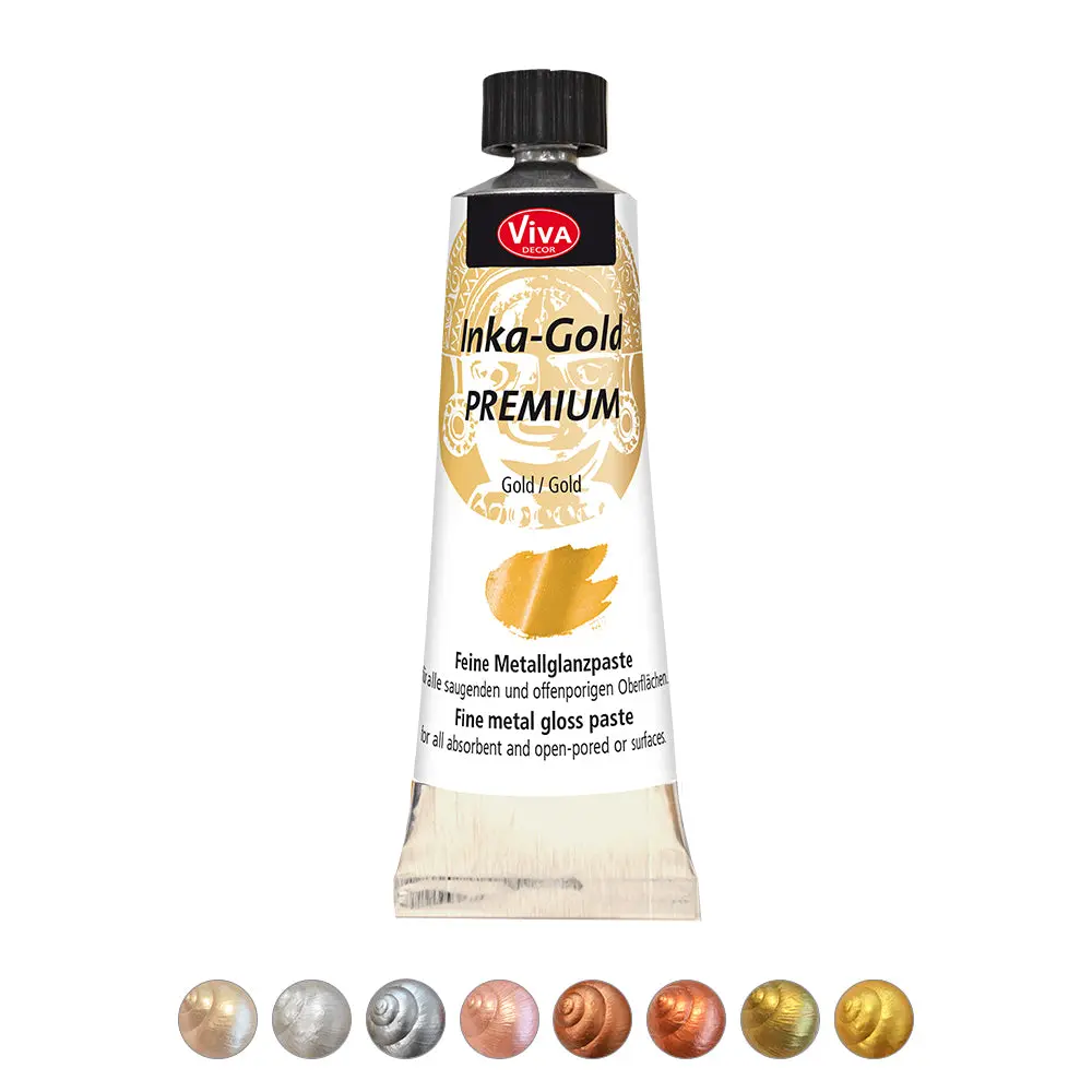 Viva Decor Inka Gold Premium 1.41 oz Gilding Wax - Multi-Surface Metallic Finish, Fast-Drying Vintage Effects for Wood, Clay, Concrete, Ideal for DIY House Projects & Antique Household Patina Painting