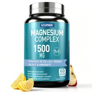 UPMER Magnesium 1500mg | 7-in-1 Magnesium Complex for Better Sleep, Muscle Relief & Calm Nerve Support