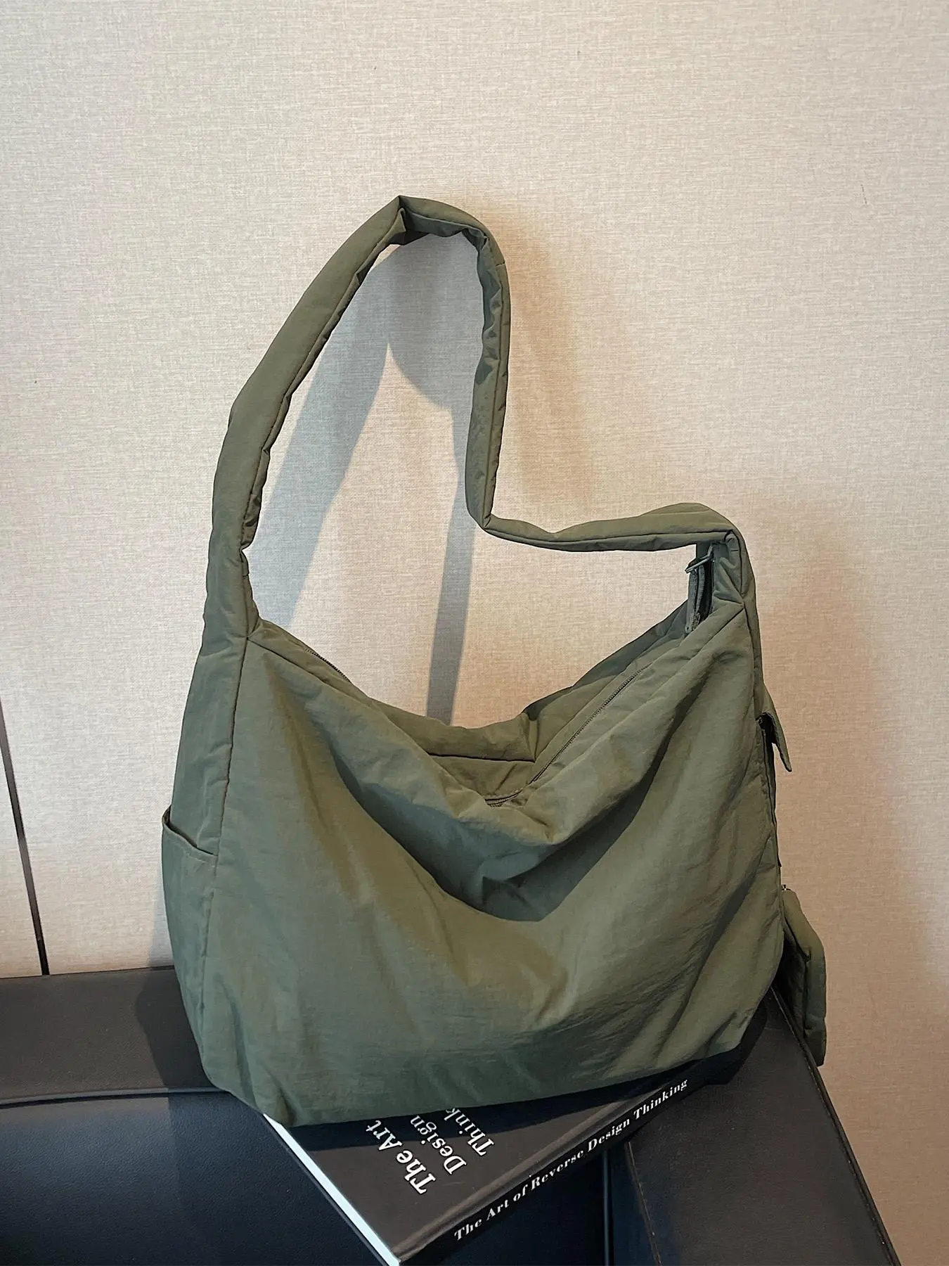 Women's Solid Color Shoulder Bag, Fashionable Large Capacity Crossbody Bag for Work & School, Casual Trendy Versatile High-quality Daily Commuting Bag, Casual Commuter Bag, Casual Crossbody Bags