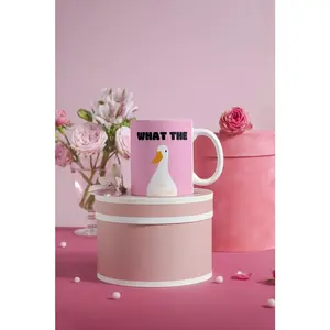 [SALE UP TO 50% + FREE SHIP] What the duck sarcasm quote mug retro birthday animal lover gift co-worker cat mom dad jokes birthday girl silly meme student goose mother