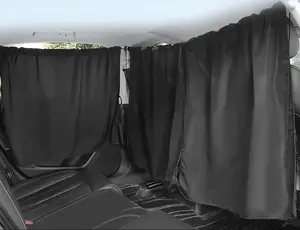 4pcs Car Privacy Curtain Set with Rear Seat, Side Window Drapes & Storage Bag, Car Shade Curtains, Car Window Shades, Between Rear Seat Blackout Curtains for Travel Nap Night Car Camping