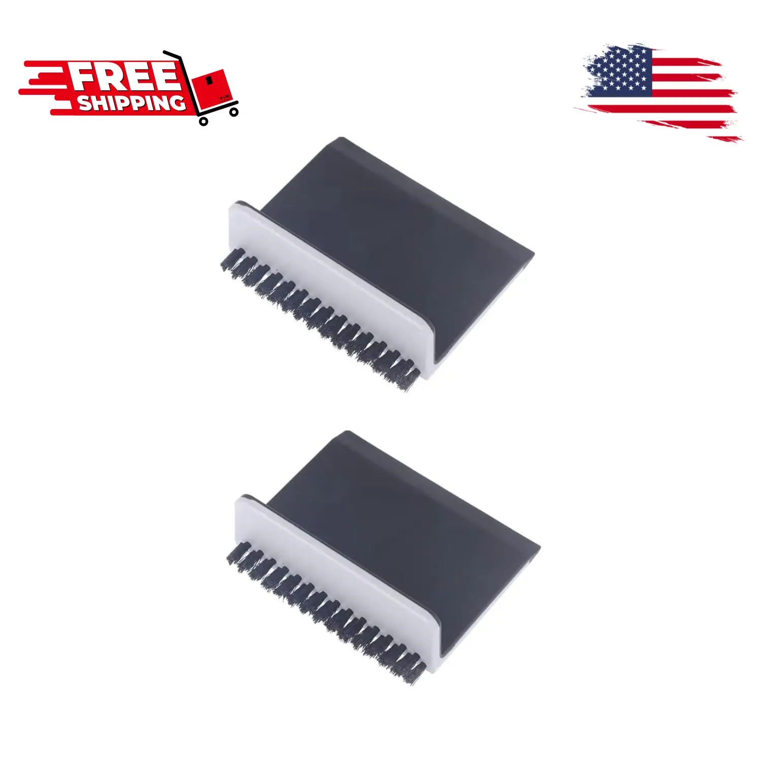 2 Pcs Black Kitchen Sink Squeegee Cleaner Countertop Brush