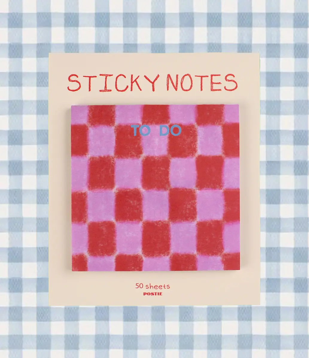 To Do Checkered Sticky Notes 3" x 3" 50 pages, adhesive To Do Checkered Sticky Notes 3" x 3" 50 pages, adhesive