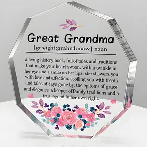 Gift From Grandchildren to Great-Grandmother, Mother's Day Gift, Best Grandma Birthday Present, Christmas Gift for Great-Grandma, Acrylic Signage