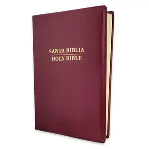 Bilingual Bible in Spanish & English Reina Valera 1960 KJV Large Font imitation Leather Burgundy